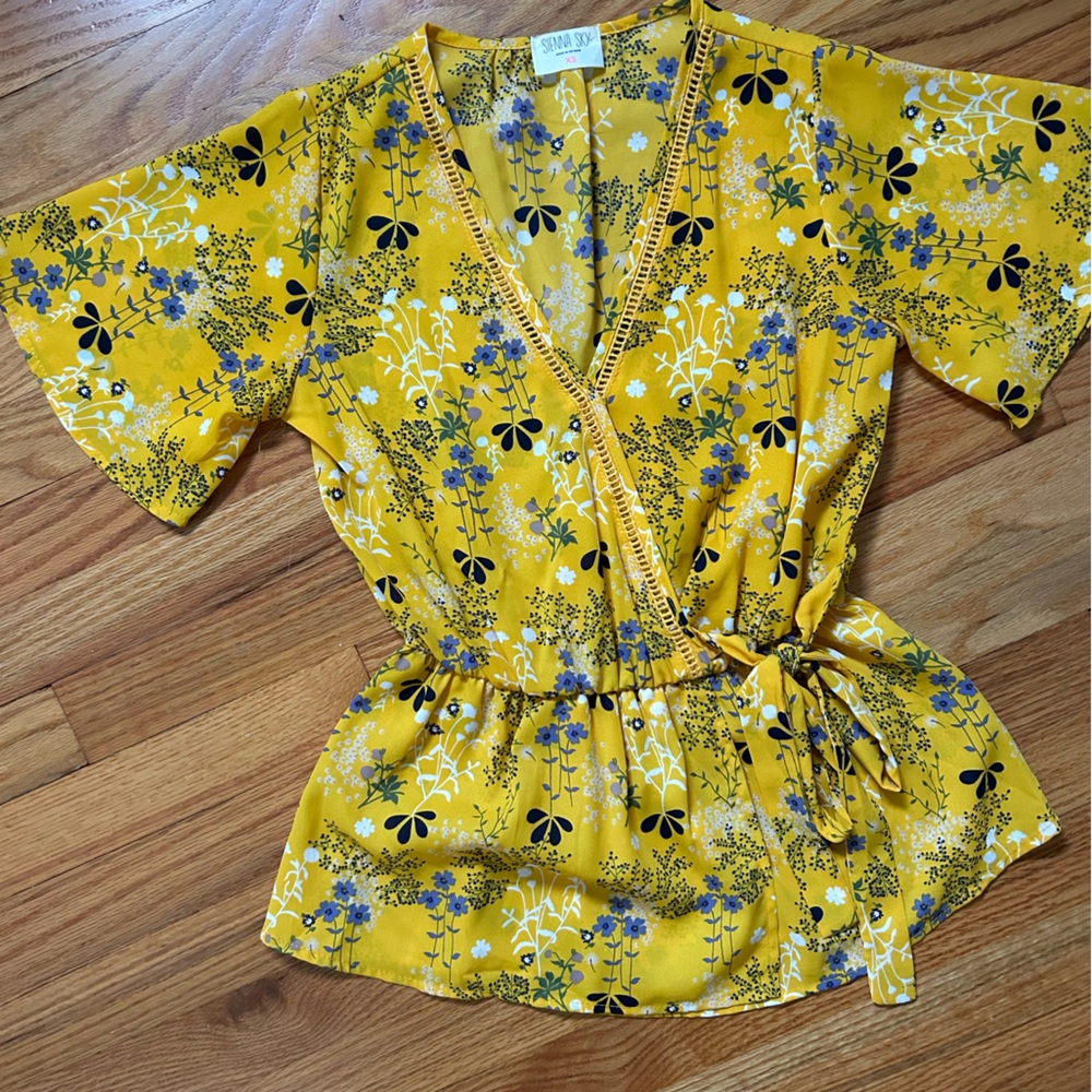 Sienna sky blouse